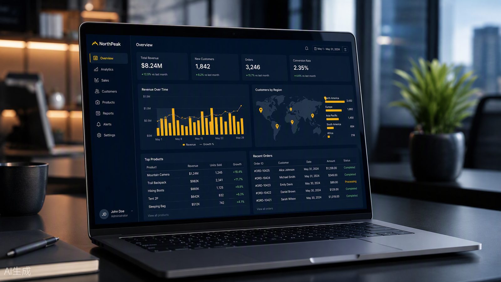 Tableau de bord CYTECH Asset Management